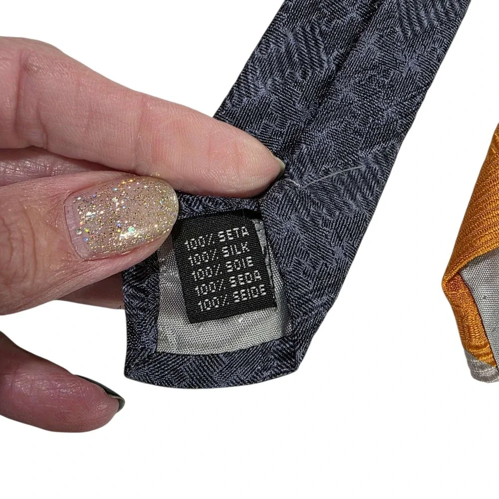 ENRICO VENTURI‎ Silk Tie Geometric Pattern Made in Italy Men's Necktie Designer